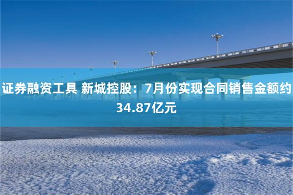 证券融资工具 新城控股：7月份实现合同销售金额约34.87亿元