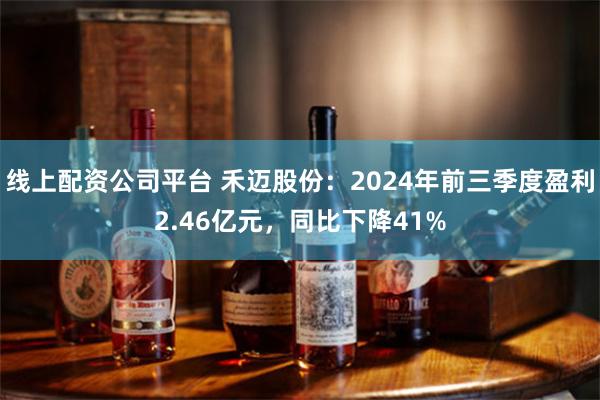 线上配资公司平台 禾迈股份：2024年前三季度盈利2.46亿元，同比下降41%